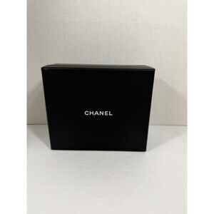 Authentic CHANEL Black Cambon Quilted Magnetic Leather Sunglasses Case Only